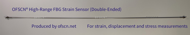 北诺®大量程光纤光栅应变传感器（FBG应变计）实物图——双端型长度1米