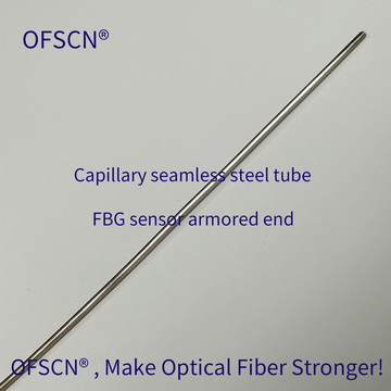 Physical Diagram of the Packaged Tail End for OFSCN® Capillary Seamless Steel Tube Fiber Bragg Grating (FBG) temperature Sensor