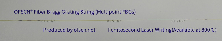 Femtosecond Laser Point-by-Point Written Fiber Bragg Grating String - can match OFSCN® Capillary Seamless Steel Tube FBG Temperature, Strain, Stress Sensors.