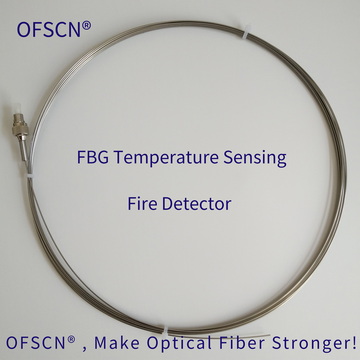 Physical diagram of single-ended seamless steel tube FBG temperature-sensing fire detector (medium and long distance: tens of meters)