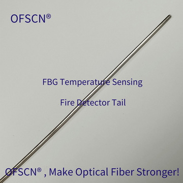 Picture of packaged tail end used in single-ended seamless steel tube FBG temperature sensing fire detector 
