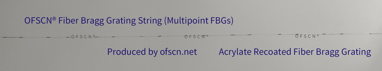 Picture of FBG string/array used in seamless steel tube FBG temperature sensing fire detector (Multi-point)