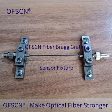 Fixtures used for installing and placing Fiber Bragg Grating (FBG) Strain sensor