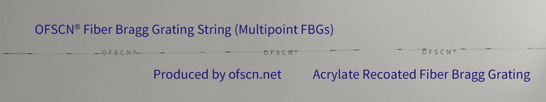 Physical Diagram of FBG String/Array for OFSCN® Capillary Seamless Steel Tube Fiber Bragg Grating (FBG) Sensors (distributed FBG string/array)