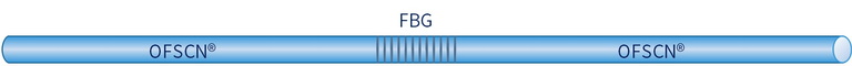 Diagram of FBG for OFSCN® Capillary Seamless Steel Tube Fiber Bragg Grating (FBG) Sensor